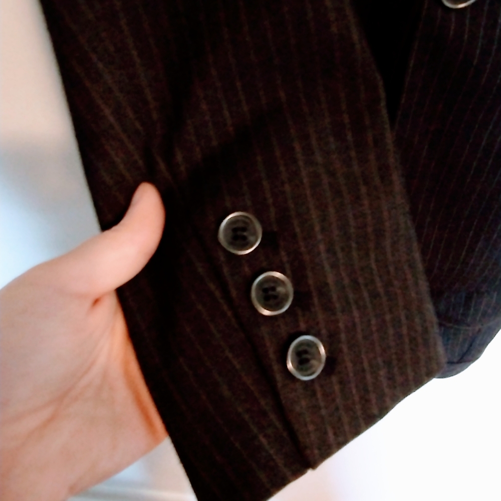Calvin Klein Charcoal Pinstripe Jacket - Picture 2 of 6
